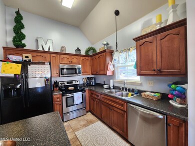 Kichen with stainless steel appliances