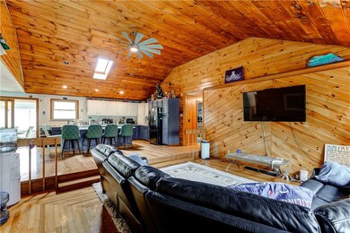 Warm wooded living room