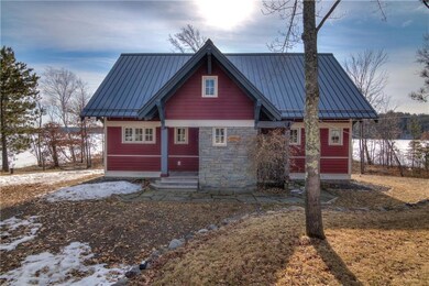 Inviting stone front entrance