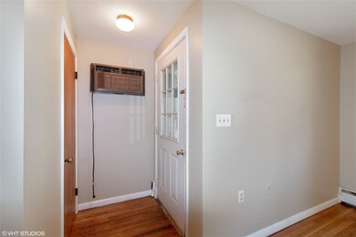 Closet to the left; entrance to the right.