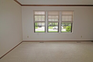 Crown molding, triple windows