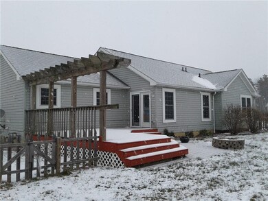 Deck with firepit