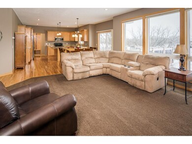 Open concept main floor has a cohesive neutral dec