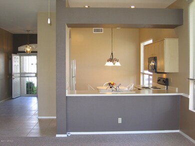 Looking into kitchen from family room