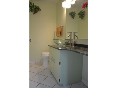 Partial Bath. Updated partial bath with glass vess