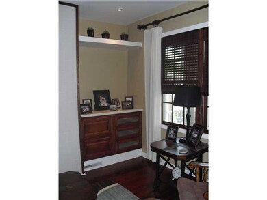 Living Room. There are built-ins on either side of