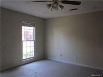The master bedroom is downstairs