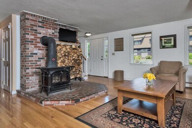 Living Room with Wood Burning Stove