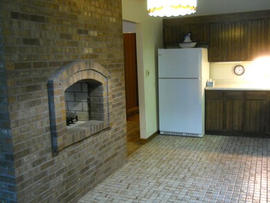 Double sided fireplace shared with family room/din