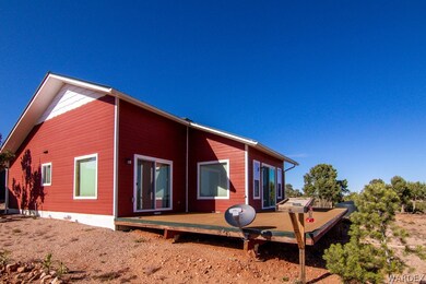Large deck accessible from living room or bedroom.