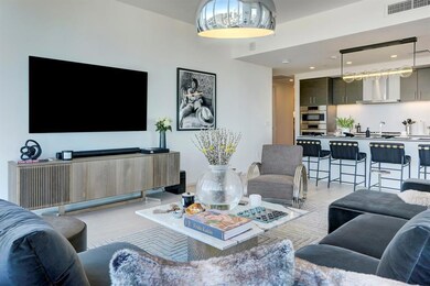 Living area with recessed lighting