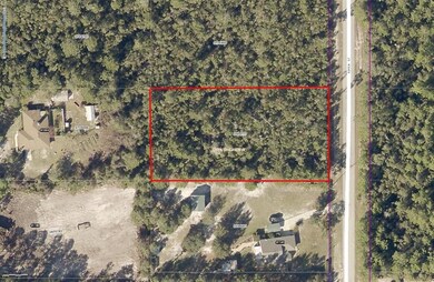 Aerial photo taken before lot was cleared