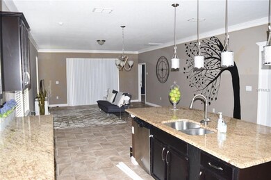 Open layout, view from kitchen to great room.