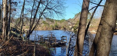 View to main body of the lake. Neighbors dock