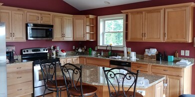Kitchen with granite top island