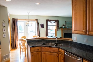 The open concept kitchen keeps you connected to th