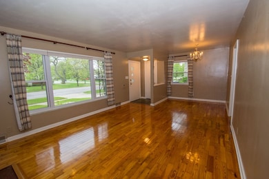 Living room/dining room open to each other.  Beaut