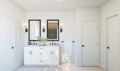Primary bath with dual sinks