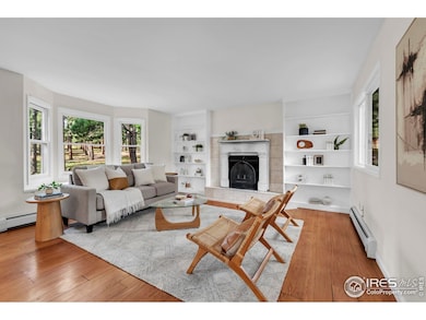 Family room with bay window