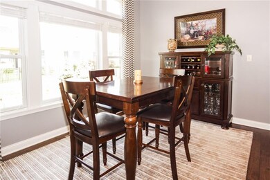 Breakfast room is just off kitchen and over-looks back yard.  