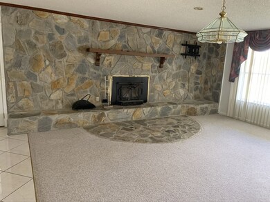 stone fireplace