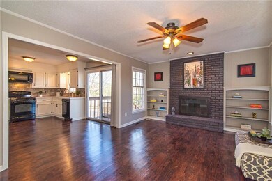 A recent remodel opened the family room to the upd