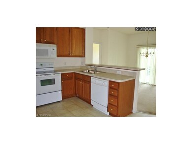 The kitchen is open to the dining room.