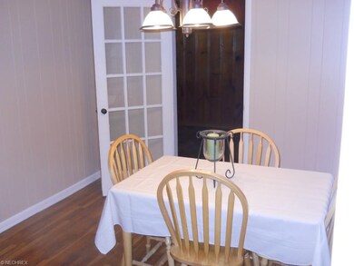 Cozy dining room with window to the back yard and 