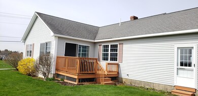 Back deck with access to sunroom