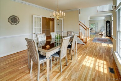 French doors lead from Dining Room to Kitchen