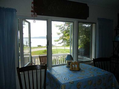 Dining Room. Dining area overlooking salt water vi