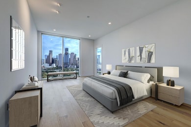 Primary bedroom features east views, two walk in c