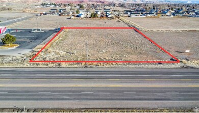 Ariel view of outlined parcel