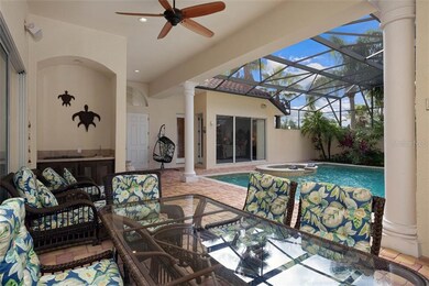 Courtyard, pool, guest suite, grill area