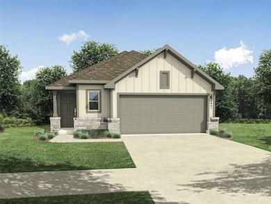 View of front of property with concrete driveway,