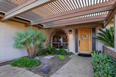 Lush front courtyard