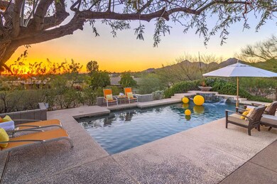 Pool View at Dusk