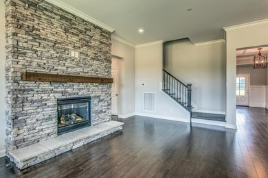 Stunning Stacked Stone Fireplace