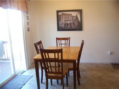 Kitchen. Kitchen eating area . Sliding glass doors