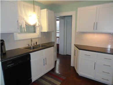 The kitchen has been completely remodeled.