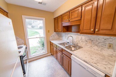 Kitchen faces the front of the home
