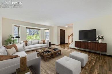 Virtually staged formal living room