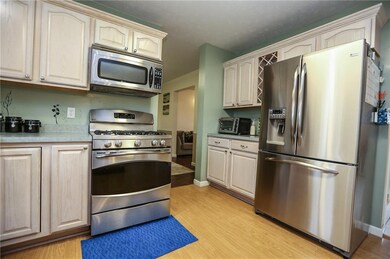 all new stainless appliances with many cupboards a