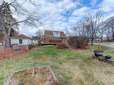 back yard view of the horse shoe pits