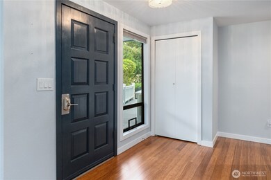 The spacious front-door entry is spacious enough for a console tables, benches, hall trees, coat racks, and storage ottomans, offering functional places to put shoes on, hang your keys, bags, and more. And the coat closet is conveniently near the front door.