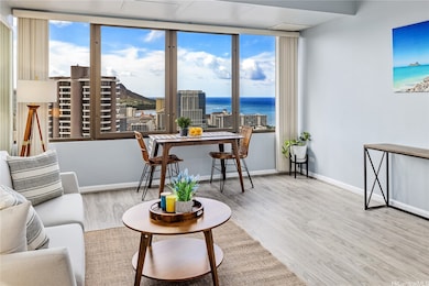 Large windows frame and showcase the stunning ocea
