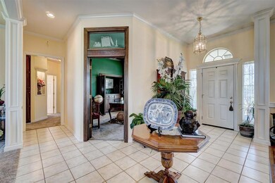 Wider view of the entry and study entrance