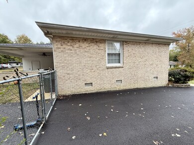 Side View with attached Carport