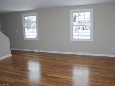 Living room with new flooring.