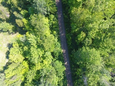 Aerial view of land with drive
